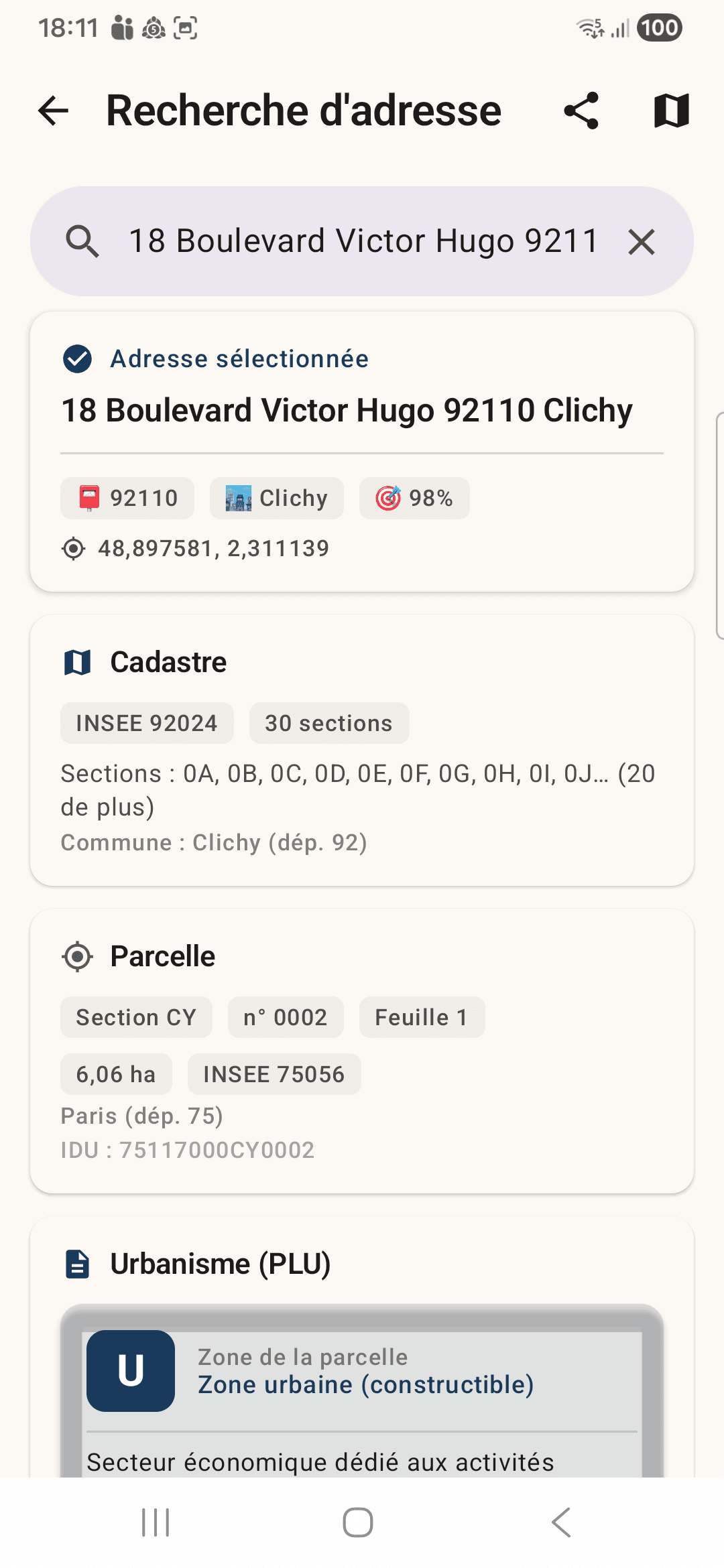 Tabellio — Recherche d'adresse