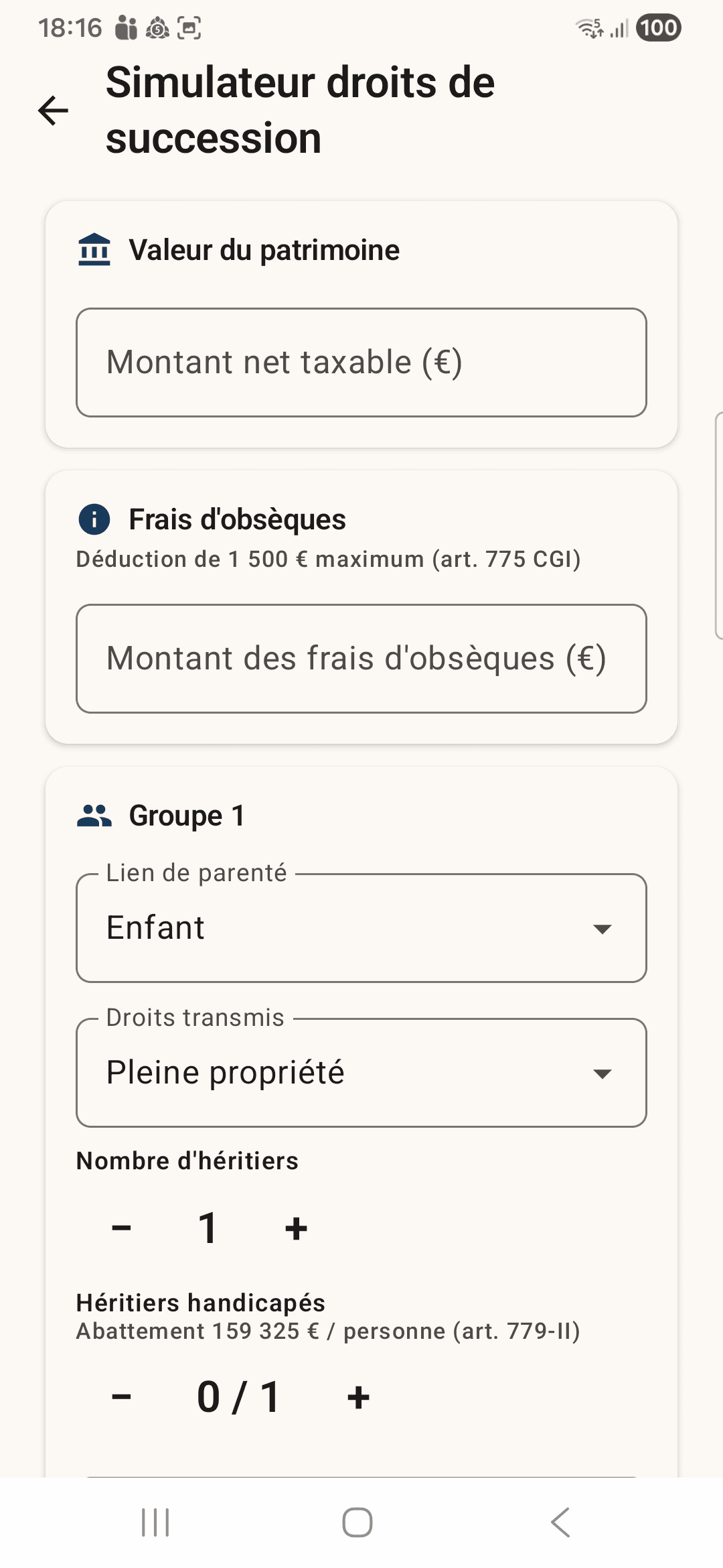 Tabellio — Simulateur successoral